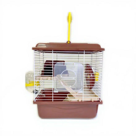 2026 Hot Selling Hamster Gold Wire Bear Cage Double-layer Cage Hamster Supplies Toy Small Castle Hamster Cage
