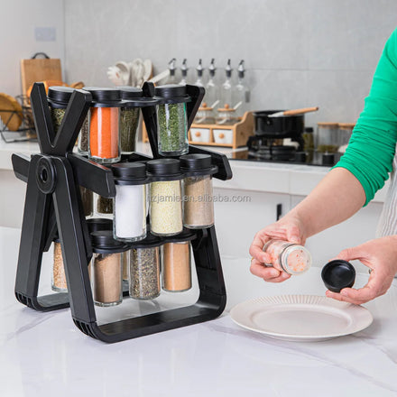 Revolving Ferris Wheel Spice Rack 18 Jar Rotating Spice Rack Seasoning Rack Organizer
