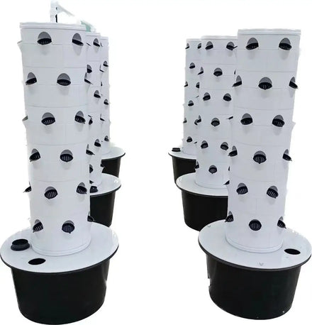 Cylindrical 6-Tier 36-Pot Eco-Friendly Planting Tower Column Aerosol Cultivation System Hydroponic Equipment Home Garden