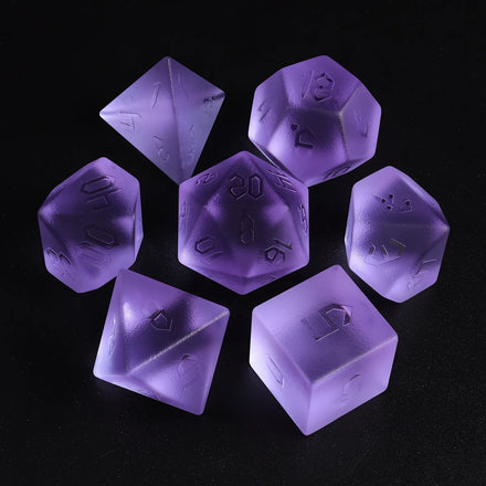 Factory Custom Wholesale D4 D6 D8 D10 D12 D20 Game Dice Set 7 PCS DND Crystal Dice Set for Dungeons and Dragons D&D Glass Dice