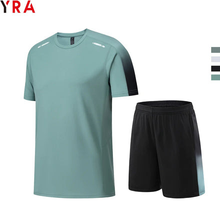 Cheap Factory Price Men's 100% Polyester Breathable Elastic Waist Side Pockets Summer Sporty Running Gym Workout Shorts Set