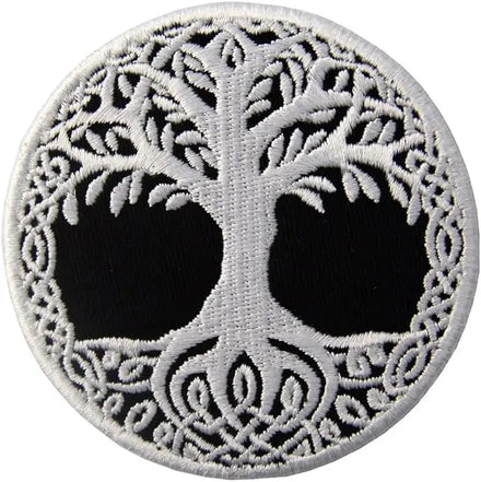 Yggdrasil Norwegian Tree of Life Embroidered Badge Ironing Sewn /hook and Loop Embroidered Patches