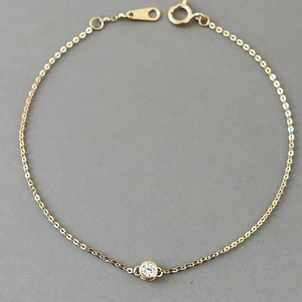Trendy 925 Sterling Silver Cubic Zirconia Bracelets Dainty 14k Gold Plated Bracelet Jewelry