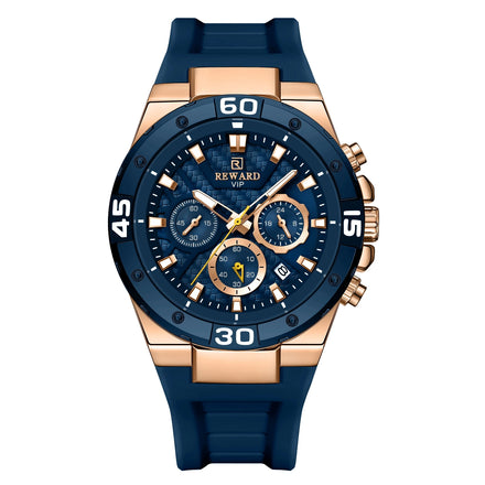 Hot Sale REWARD 83965 Business Mens Quart Watches Luxury Waterproof Sport Watch Men Stainless Steel Wristwatch Relojes