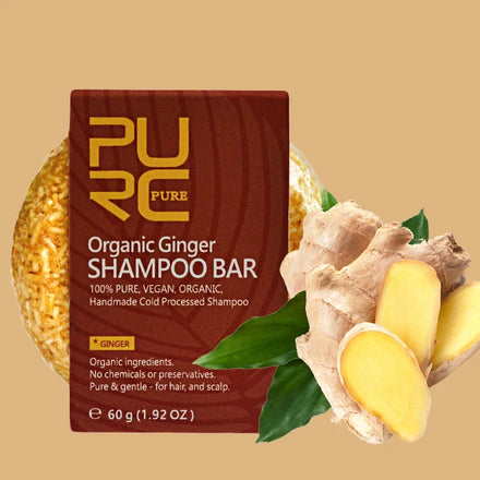 Organic Natural Herbal Solid Anti Hair Loss Ginger Shampoo Bar Soap