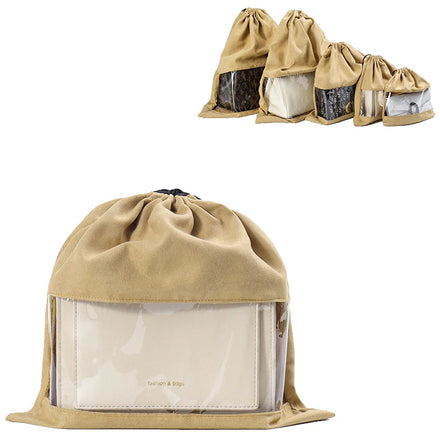 For Folding Drawstring Bag Dust-Proof Moisture-Protective Transparent Eco-friendly Storage Cover for Clothing Shoes Boots