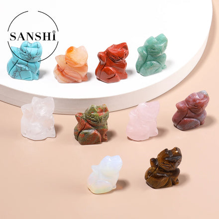 Wholesale Factory Gemstone Crafts Cat Hand Carved Natural Stone Crystal Cat Healing Crystal Rose Quartz Crystal Decoration