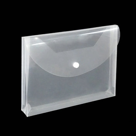 A4 Three-dimensional Waterproof Plastic Folders Plastic Envelopes Expandable Clear Plastic Poly Envelope With Button Snap