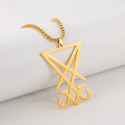 Lucifer Pendant Stainless Steel Necklace Fashion Jewelry Necklaces for Man Woman