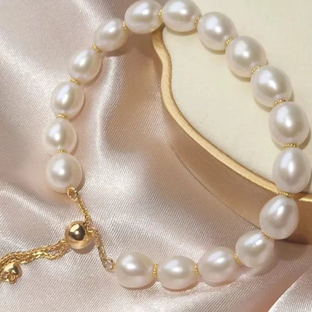 Fashion Simple Handmade Pearl Gold-plated Bracelet