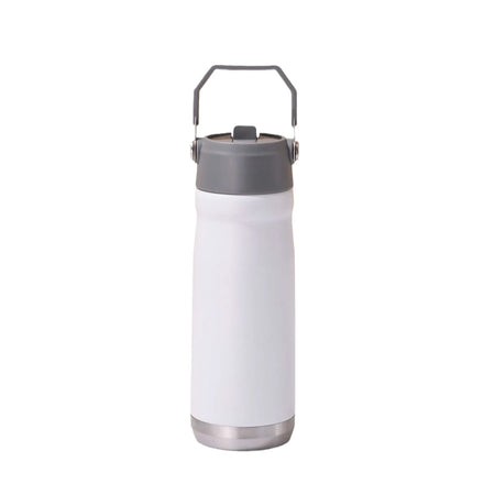 18oz 22oz Custom Logo BPA-free Double Wall Stainless Steel Vacuum Travel Insulation Straw Vacuum Water Bottle with Handle