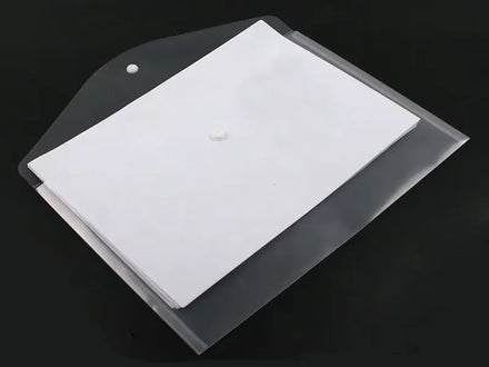 Stationery A2 A3 Artwork Clear Document File Folders Plastic Poly Envelopes Wallet with Snap Closure for School Home Work Office