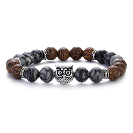 New Retro Bodhi Owl Bead Bracelet for Couples Fashionable Jewelry Bracelets & Bangles
