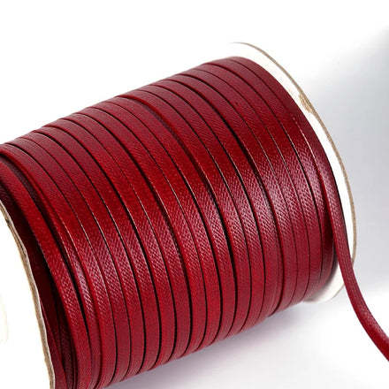 Colorful Flat Waxed Rope Waxed Thread Cord String Strap Necklace Rope for Jewelry Making
