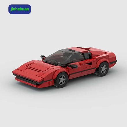 Nostalgic Model Brick Set Red Super Car Model Building Blocks for Kids Gift Home Decoration Building Block Sets Car