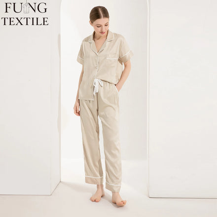 FUNG 6028 In Stock Satin Bridesmaid Pajama Set Wholesale Custom Wedding Party Loungewear
