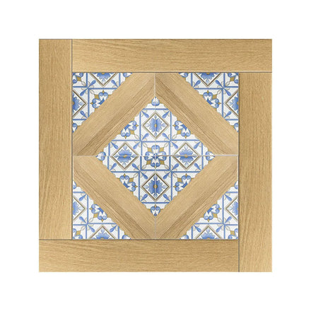 French Vintage Geometric Floor Tiles - Art Parquet for Kitchen & Living Room
