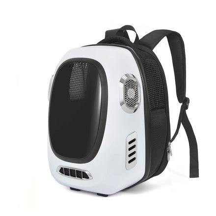 Popular Bluetooth-Controlled Smart Pet Backpack Carrier Breathable Animal Pattern Travel Bag with Transparent Feature and Fan