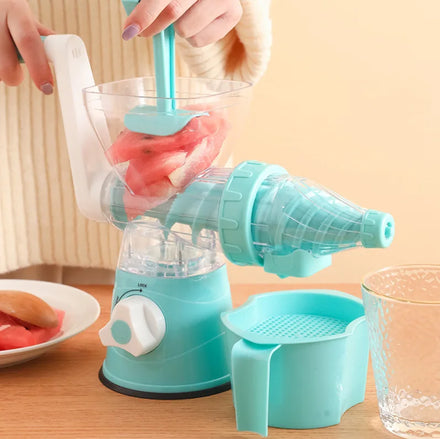 Multi Functional Manual Vegetable Chopper Plastic Kitchen Tool with Stainless Steel Blades Small Portable Household Use