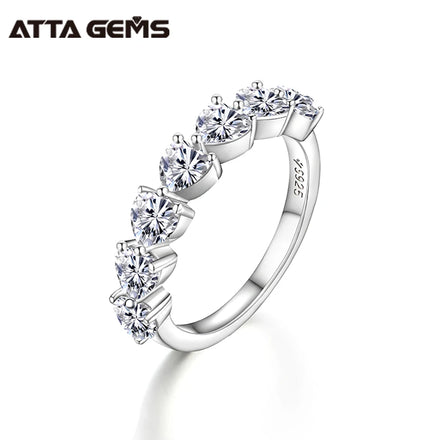 Fine Jewelry D Color VVS Heart Cut Moissanite 925 Sterling Silver Wedding Engagement Ring for Women With Gra Certificate