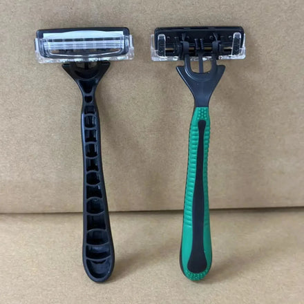 SLAZZO Triple 3 Blade Disposable Razors with Lubricating Strip and Super Rubber Handle razor