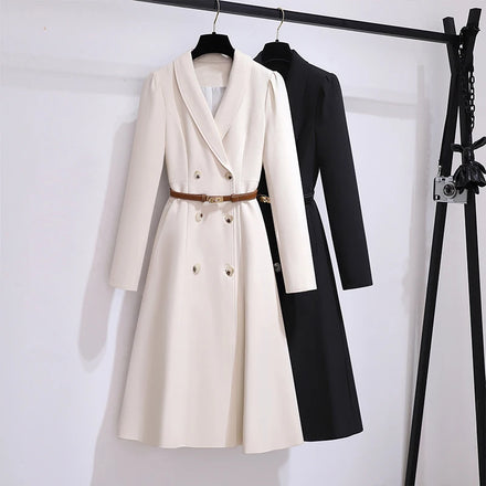 Boutique Wholesale 2026 Winter New High End Elegance and Temperament Professional Elegance Solid Color Women's Dress