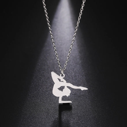 Gymnastic Form Pendant Stainless Steel Necklace Fashion Jewelry Necklaces for Woman