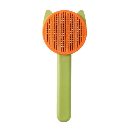 Self-Cleaning Pet Brush - Deshedding & Massage Grooming Tool with Stainless Steel Pins for Cats and Dogs