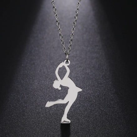 Gymnast Gymnastics Pendant Stainless Steel Necklace Fashion Jewelry Necklaces for Woman