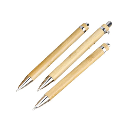 2025 Office & School Bamboo Ballpoint Fountain Pen 1.0mm Writing Width Engraved Logo for Promotions