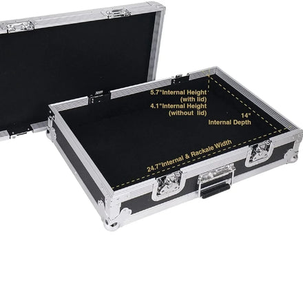 Foldable IP65 Aluminum+ABS Guitar Pedal Board Case with Buckle Closure