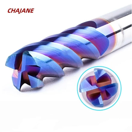 10mm AlTiN Coated Carbide Face Mill Cutter 4-Flute 55HRC Precision End Mill OEM 35 Helix for Aerospace Steel CNC Metal