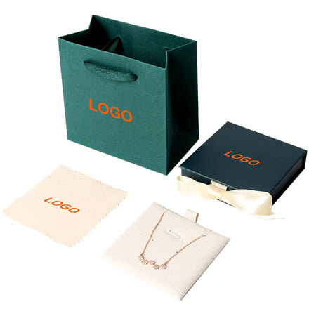 Custom Kraft Paper Bags with Handles Small Size for Jewelry Storage