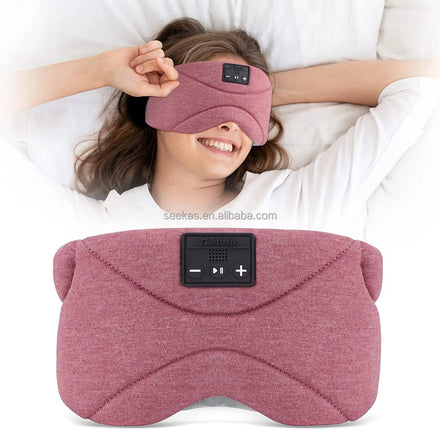 Bluetooth Sleeping Mask with Timer and Built-in White Noise Sleeping Mask with Thin Speakers Cooling Fabric for Side Sleepers