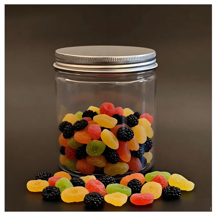85mm Wide Mouth PET Storage Bottle Transparent Spiral Cap Round Food Grade Container Jar
