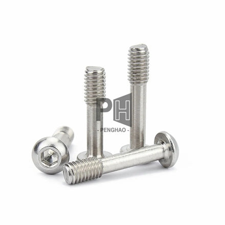 304 Stainless Steel Pan Head Hex Socket Locking Screw Half Tooth Screw M3 M4 M5 M6 Anti Loose Captive Screw