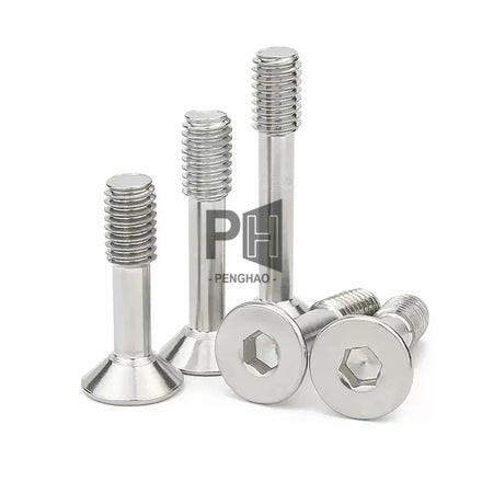 304 Stainless Steel Countersunk Hexagon Socket Lock Screw/Flat Head Non-Release Half-Tooth Screw CSK Captive Screw