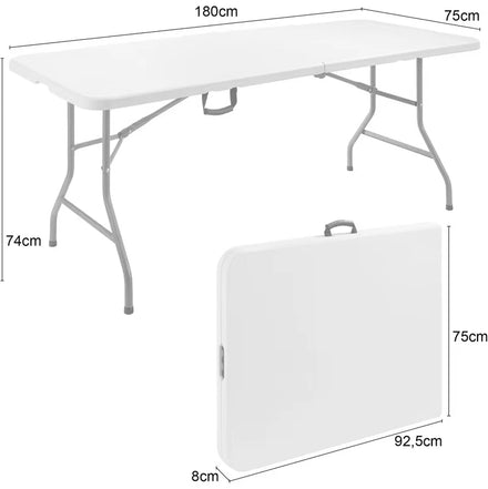 Hot Sales 6Ft HDPE Portable Plastic Folding Table Rectangular Wedding Table