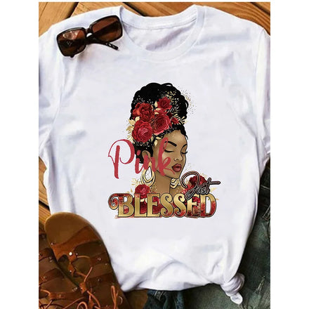 Summer Factory Direct Fashion Street Print Oversized O Collar Casual Women's T-shirt