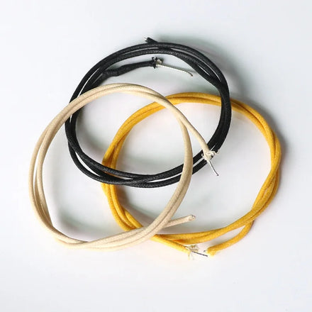 Donlis PW02 Black Ivory Yellow Hookup Cloth Braided Vintage Guitar Pickup Wire for Single Coil Pickup Connect Wires
