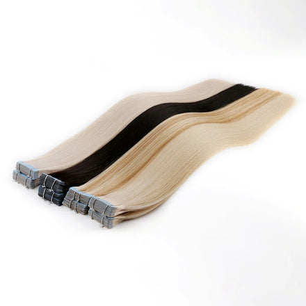 Delux Double Drawn Russian Hair Extensions 12A Grade Virgin Human Hair Tape Ins