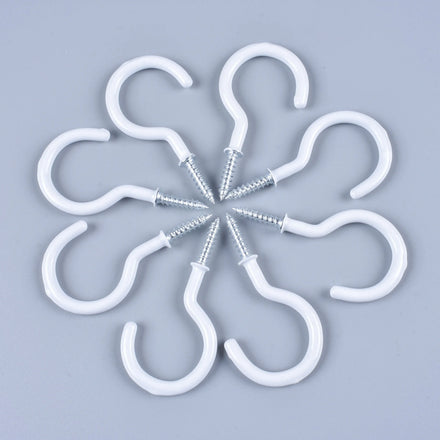 Shanfeng White 2 Inch Vinyl Coated Screw Cup Mug Hook