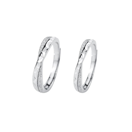 Wholesale 925 Wedding Rings Couple Set Luxury X Design Engagement Ring Sterling Silver Rings Women Men 925 Sterling Silver Gift