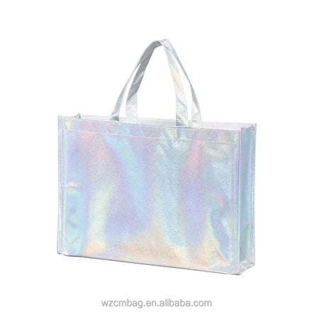 Reusable Folding Eco-Friendly Non Woven Grocery Shopping Tote Bags with Custom Logo Laminated Promotional Use
