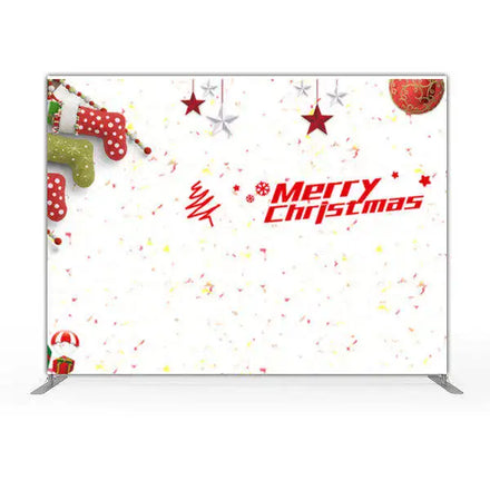 New in 2026 8ft Portable Fabric Advertising Trade Show Custom Pop up Backdrop Banner Double-sided Display Stand CE Certified