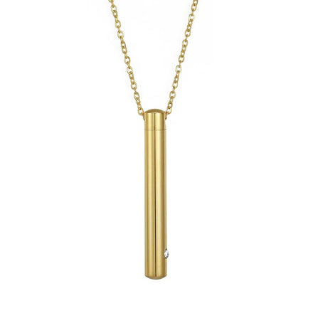 Simple Memorial Cremation Ashes Keepsake Pendant Necklace Stainless Steel Jewelry Urn Necklace Wholesale