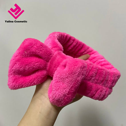 Private Label Luxury Spa Makeup Yoga Shower Bath Wristband Headband Microfiber Washable Spa Headband