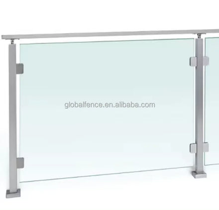 Reilbu Stainless Steel Glass Railing Outdoor Balcony Railing Glass Balustrade Design