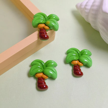 100Pcs Summer Beach Themed Flatback Resin Cabochons Sunglasses Girls Coconut Tree Drinks Castle Embellishments for Party Decor