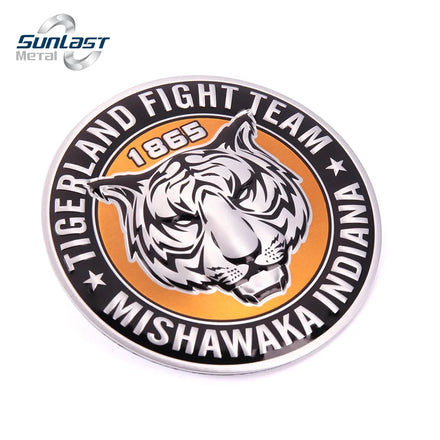 3D Round Badges Emblems Decals Automotive Metal Round Car Stickers Metal Car Badge Sticker
